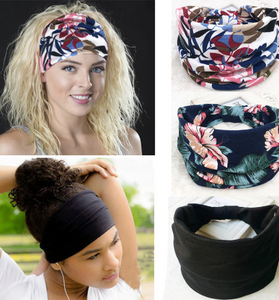 Bohemia BOHO Wide Cotton Stretch Women Headbands Headpiece Headwrap Turban Headwear Bandage Hair Bands Bandana Fascinator