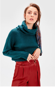Trendyol Light Green Turtleneck Pullover Sweater Women TWOAW20FV0037